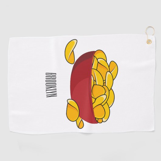 Serviette De Golf Illustration d'une puce de pomme de terre (Horizontal)