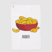 Serviette De Golf Illustration d'une puce de pomme de terre (Devant)