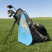 Serviette De Golf Illustration Fennec fox (Vert)