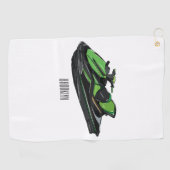 Serviette De Golf Illustration Jet ski (Horizontal)