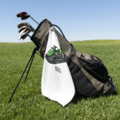 Serviette De Golf Illustration Jet ski (Vert)