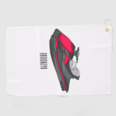 Serviette De Golf Illustration Jet ski (Horizontal)