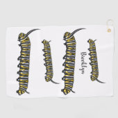 Serviette De Golf Illustration Monarch caterpillar (Horizontal)