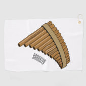 Serviette De Golf Illustration Pan flûte / panpipes (Horizontal)