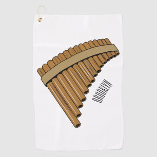 Serviette De Golf Illustration Pan flûte / panpipes