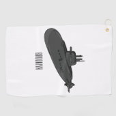 Serviette De Golf Illustration sous-marine (Horizontal)