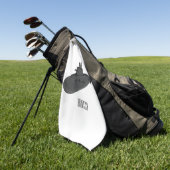 Serviette De Golf Illustration sous-marine (Vert)