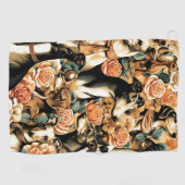 Serviette De Golf Illustration vintage de Greyhound (Horizontal)