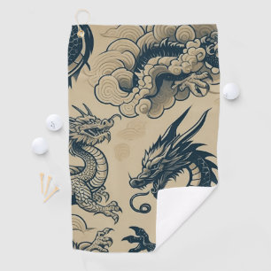 Serviette De Golf Imaginaire Dragons antiques