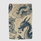 Serviette De Golf Imaginaire Dragons antiques (Devant)