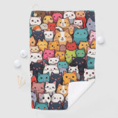 Serviette De Golf Imaginaire Feline : Cute Anime Cats Galore (En situation)