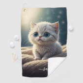 Serviette De Golf Imaginaire mignon bébé Kitty Chat Lover personnali (En situation)