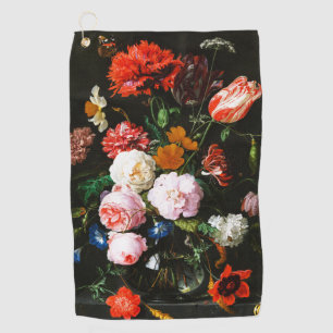 Serviette De Golf Impression d'art botanique floral sombre et lunati