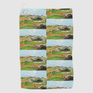 Serviette De Golf Impression d'art vintage de Gauguin, Paysage au Po