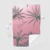 Serviette De Golf Impression de Palmier rose mignon (En situation)