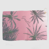 Serviette De Golf Impression de Palmier rose mignon (Horizontal)