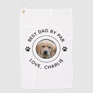 Serviette De Golf Impression de patte de chien Photo Texte Golf Pun