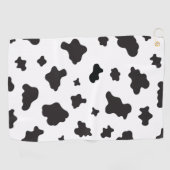 Serviette De Golf Impression de vache noir et blanc (Horizontal)