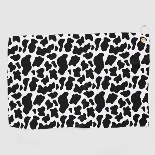Serviette De Golf Impression de vache noire et blanche (Horizontal)