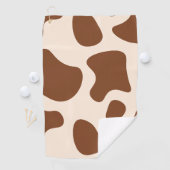 Serviette De Golf Impression de vache rose et Brown (En situation)