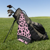 Serviette De Golf Impression De Vache, Spots De Vache, Vache Rose, V (Vert)