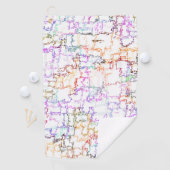 Serviette De Golf Impression des lignes de dessin manuel (En situation)