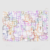 Serviette De Golf Impression des lignes de dessin manuel (Horizontal)