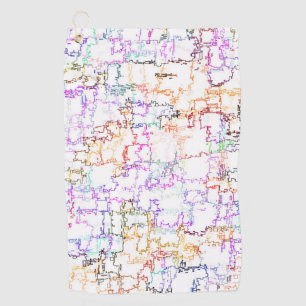 Serviette De Golf Impression des lignes de dessin manuel