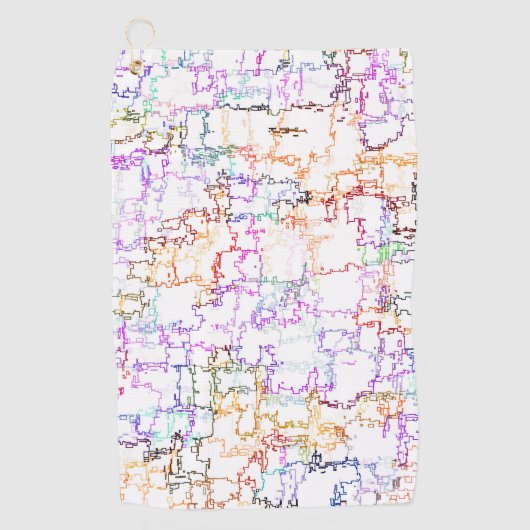 Serviette De Golf Impression des lignes de dessin manuel (Devant)