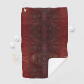 Serviette De Golf Impression Python rouge et noir (En situation)