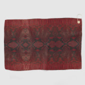 Serviette De Golf Impression Python rouge et noir (Horizontal)