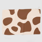 Serviette De Golf Impression vache rose et marron (Horizontal)