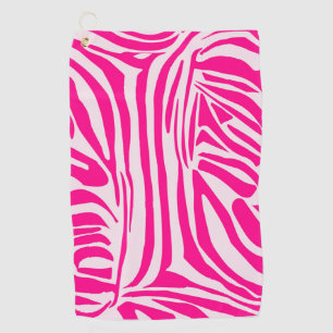 Serviette De Golf Impression zèbre rose