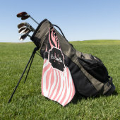 Serviette De Golf Impression Zèbre rose (Vert)