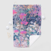 Serviette De Golf Impressionnisme Champ de Fleurs Sauvages -Rose (En situation)