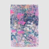 Serviette De Golf Impressionnisme Champ de Fleurs Sauvages -Rose (Devant)