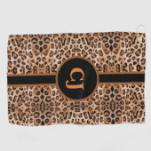 Serviette De Golf Imprimé Léopard Personnalisé de Style (Horizontal)