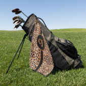 Serviette De Golf Imprimé Léopard Personnalisé de Style (Vert)
