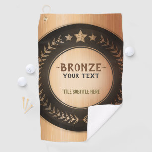 Serviette De Golf IMPRIMER do-it-yourself MÉDAILLE Champion de bronz