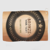 Serviette De Golf IMPRIMER do-it-yourself MÉDAILLE Champion de bronz (Horizontal)