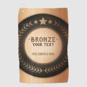 Serviette De Golf IMPRIMER do-it-yourself MÉDAILLE Champion de bronz (Devant)