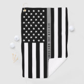 Serviette De Golf Indicateur de ligne gris mince Monogramme de l'age (En situation)