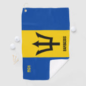 Serviette De Golf Indicateur Monogramme Barbade personnalisé (En situation)