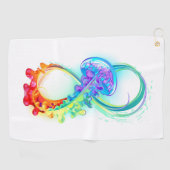 Serviette De Golf Infinity avec méduse arc-en-ciel (Horizontal)
