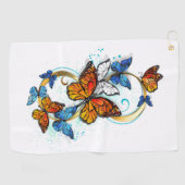 Serviette De Golf Infinity of Monarch Butterflies (Horizontal)