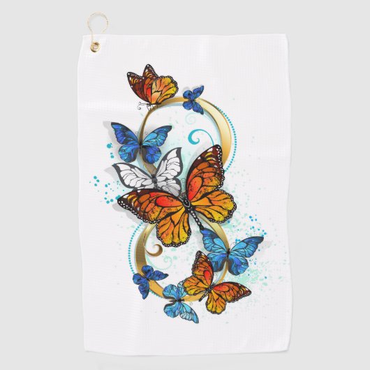 Serviette De Golf Infinity of Monarch Butterflies (Devant)