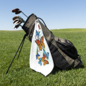 Serviette De Golf Infinity of Monarch Butterflies (Vert)