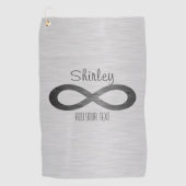 Serviette De Golf Infinity Symbole de la fausse métal texture by STa (Devant)