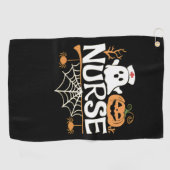 Serviette De Golf Infirmière amusante Halloween Fantôme Design Essen (Horizontal)
