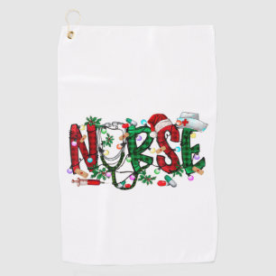 Serviette De Golf Infirmière Arbre de Noël Stethoscope RN LPN Scrub